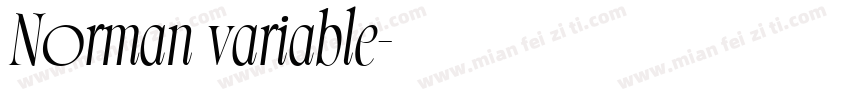 Norman variable字体转换
